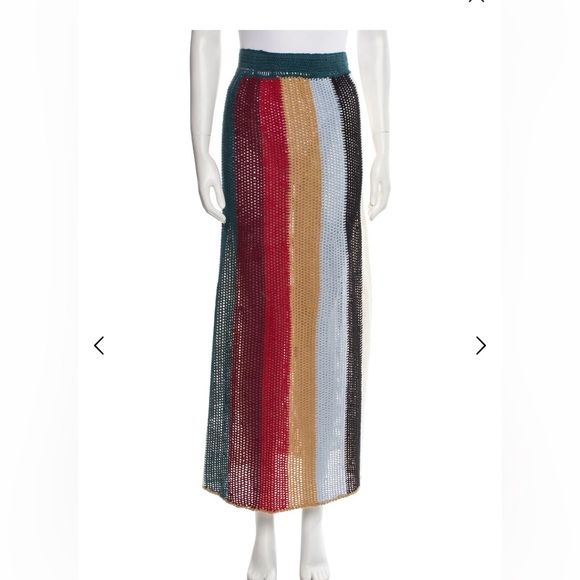 Agua Bendita Dresses & Skirts - Agua Bendita Colorful Knit Maxi Skirt